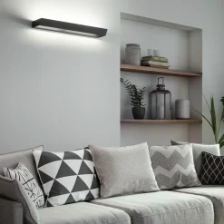 Applique Da Parete-IsyLuce Applique edge nero design moderna led 30w 4000k