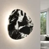 Applique Da Parete-Selezionato da Mazzolaluce Applique effetto marmo bianco nero moderno 11w 3000k fp