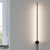 Applique Da Parete-Ideal Lux Applique essence ap2 20w 3000k nero design moderna 124cm