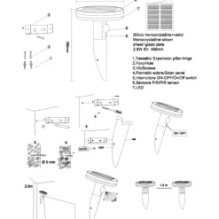 Applique Da Esterno-Selezionato da Mazzolaluce Applique esterno con pannello solare led 3,3w 6000k