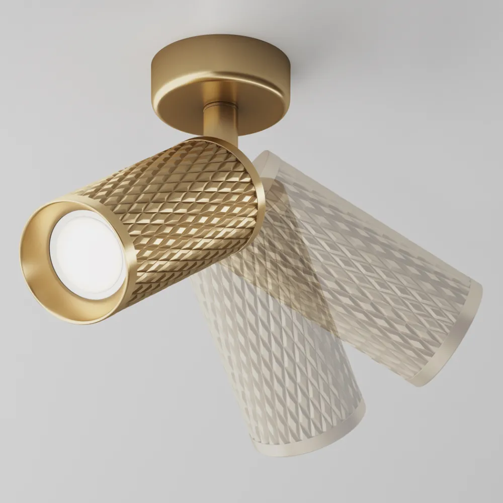 Applique Da Parete-Maytoni Applique focus classico cilindro oro orientabile