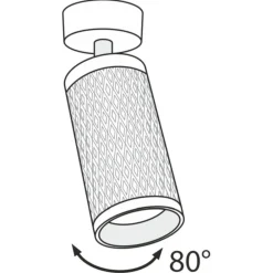 Applique Da Parete-Maytoni Applique focus classico cilindro oro orientabile