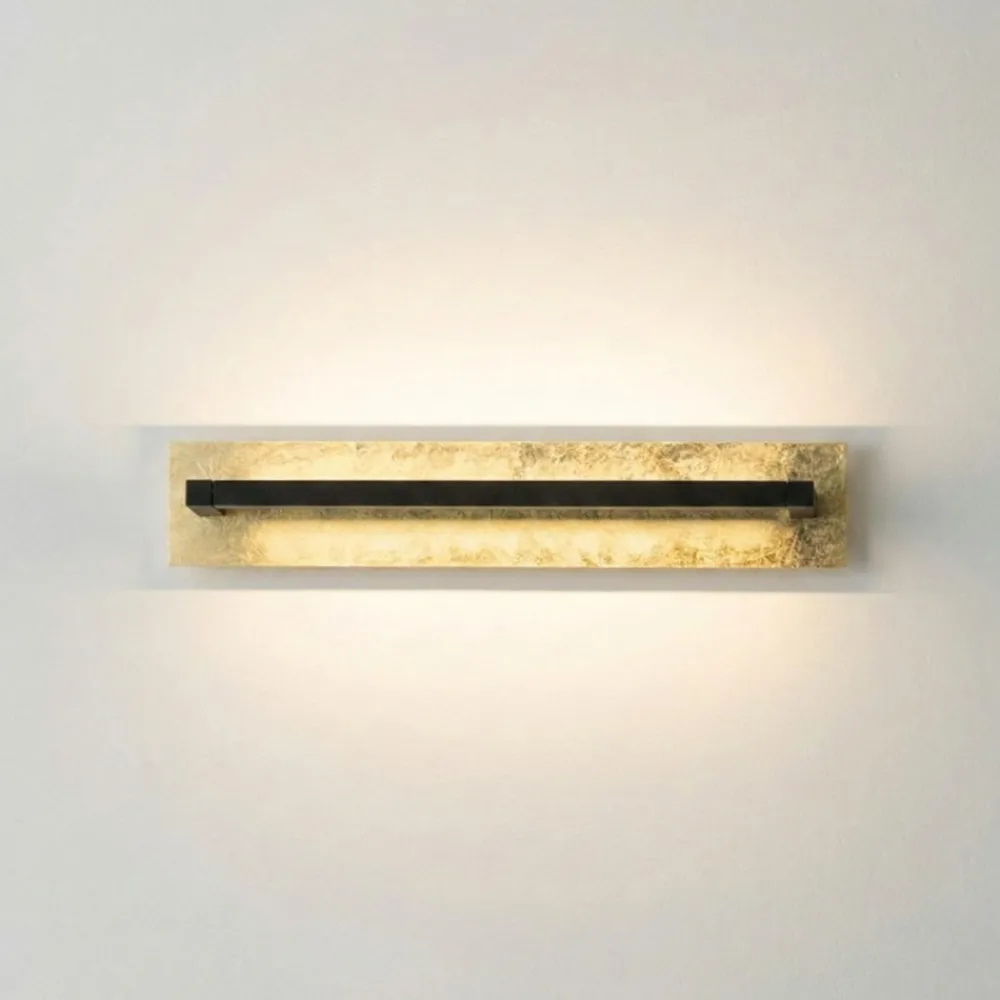 Applique Da Parete-Perenz Illuminazione Applique foglia oro nero led 18w cct girevole
