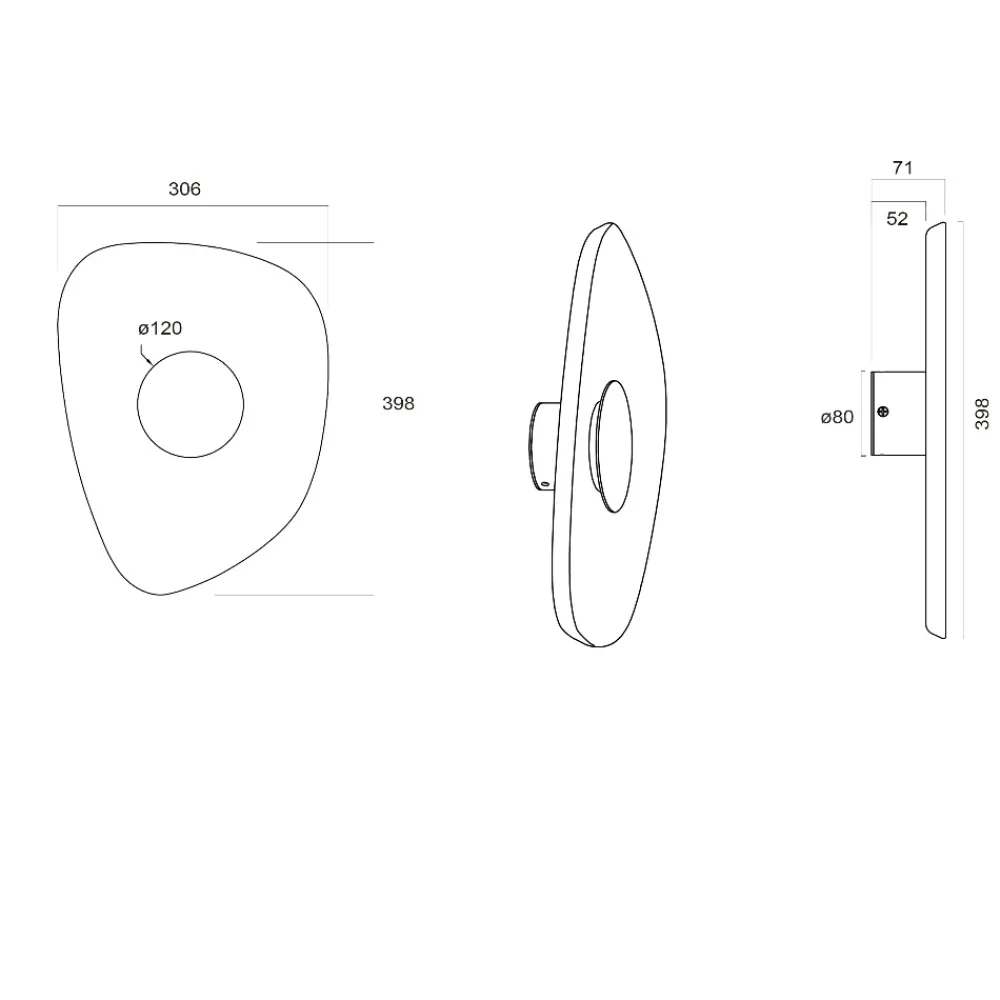Applique Da Parete-Selezionato da Mazzolaluce Applique fonoassorbente marrone design moderna per interni