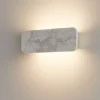 Applique Da Parete-Linea Light Applique gemini marmo bianco led 28w 3000k