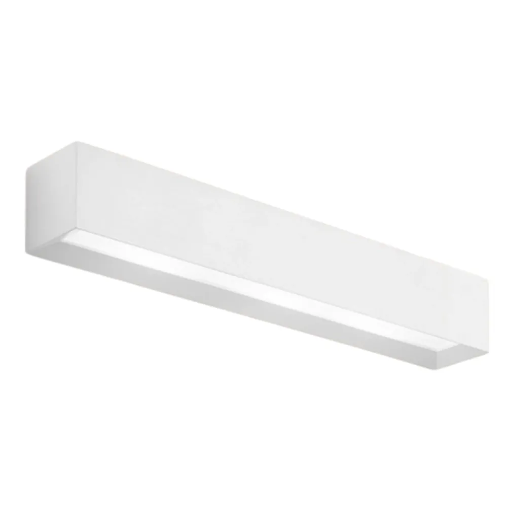 Applique Da Parete-Sforzin Illuminazione Applique gesso bianco moderna rettangolare hermione sforzin