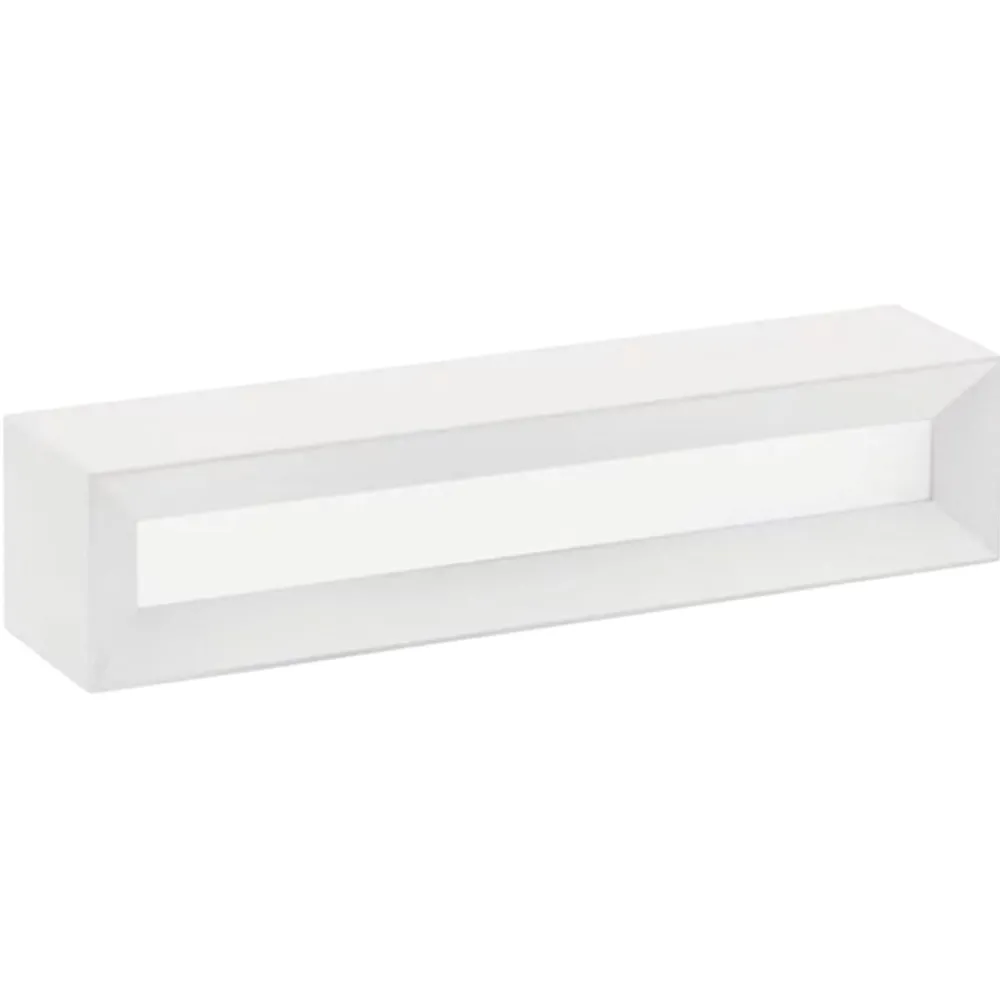 Applique Da Parete-Sforzin Illuminazione Applique gesso bianco moderna rettangolare hermione sforzin