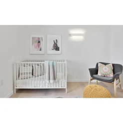 Applique Da Parete-Selezionato da Mazzolaluce Applique gesso ceramica bianco verniciabile rettangolare