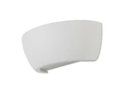 Applique Da Parete-Selezionato da Mazzolaluce Applique gesso ceramica bianca verniciabile con diffusore di vetro