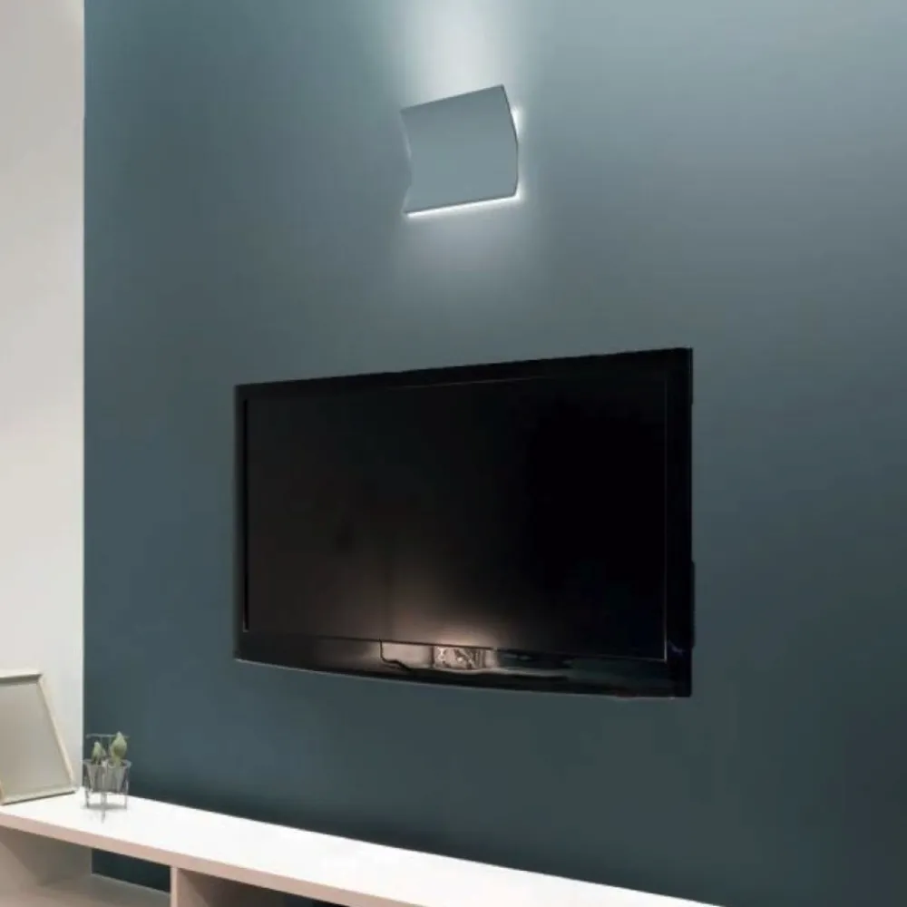 Applique Da Parete-Selezionato da Mazzolaluce Applique gesso led cristaly vela lampada da incasso a parete filo muro 16.5w 3000k