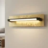 Applique Da Parete-Perenz Illuminazione Applique girevole foglia led 12w cct nero oro moderna perenz