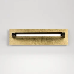 Applique Da Parete-Perenz Illuminazione Applique girevole foglia led 12w cct nero oro moderna perenz