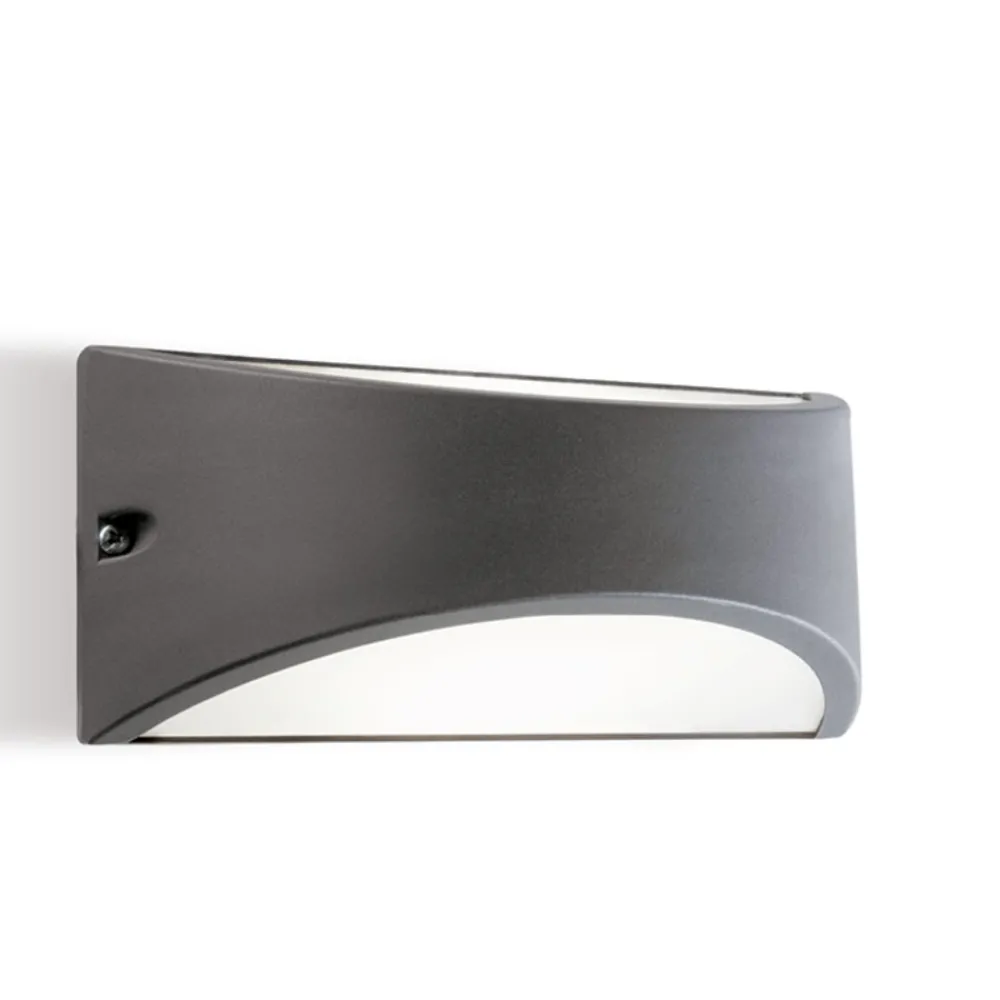 Applique Da Esterno-Selezionato da Mazzolaluce Applique grafite da esterno moderna led 10w 3000k ip65