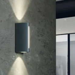 Applique Da Esterno-Selezionato da Mazzolaluce Applique grafite per esterno moderna led 11w 4000k ip65