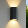 Applique Da Esterno-Selezionato da Mazzolaluce Applique grafite per esterno moderna led 12w 3000k biemissione luce