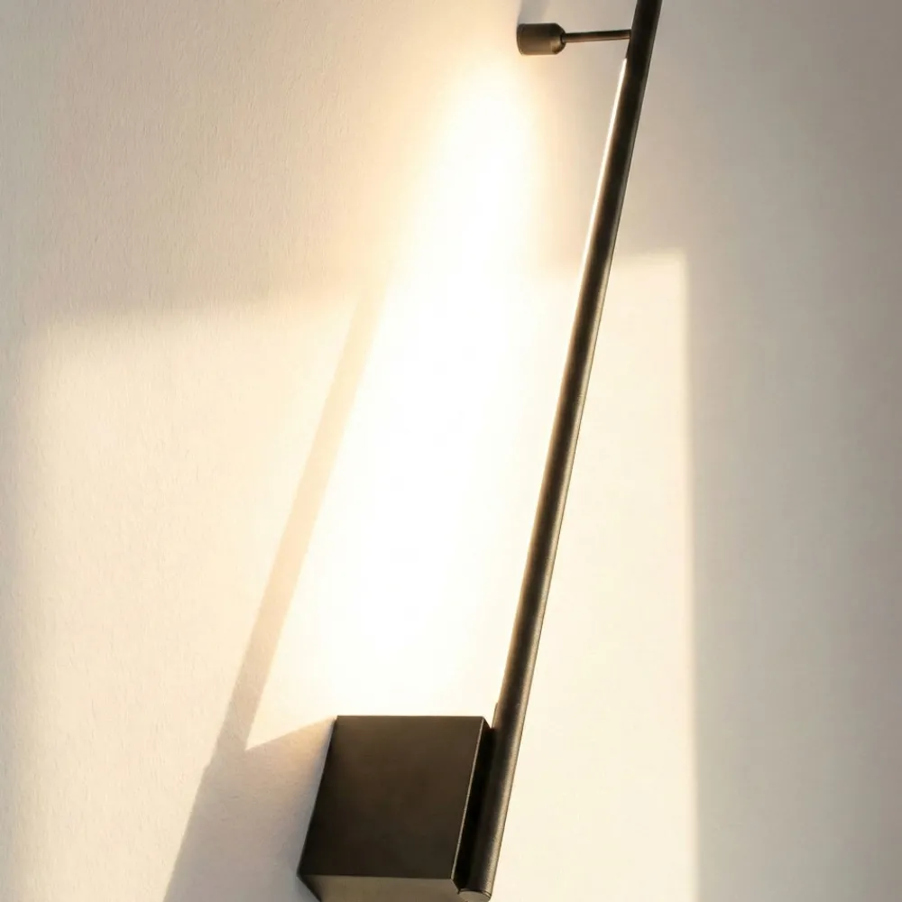 Applique Da Parete-Selezionato da Mazzolaluce Applique incrocio 60cm sporgenza 9cm bacchetta nera led 10w moderna