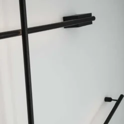 Applique Da Parete-Selezionato da Mazzolaluce Applique incrocio 60cm sporgenza 9cm bacchetta nera led 10w moderna