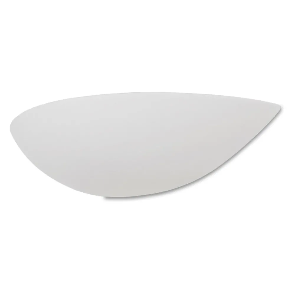 Applique Da Parete-Selezionato da Mazzolaluce Applique in gesso ceramica bianco mezzaluna