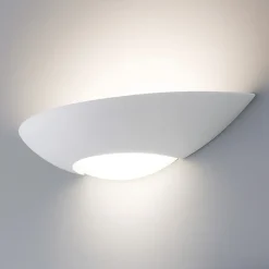 Applique Da Parete-Selezionato da Mazzolaluce Applique in gesso ceramica bianco pitturabile