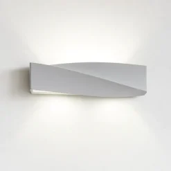 Applique Da Parete-Selezionato da Mazzolaluce Applique in gesso grigio moderna rettangolare