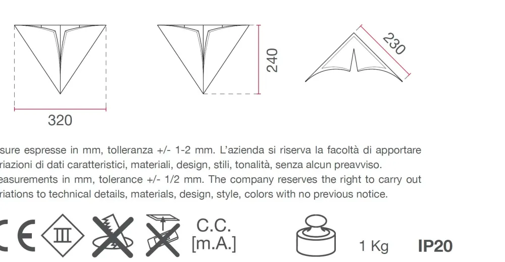 Applique Da Parete-Selezionato da Mazzolaluce Applique in gesso led cristaly da incasso angolare 13w 3000k pitturabile