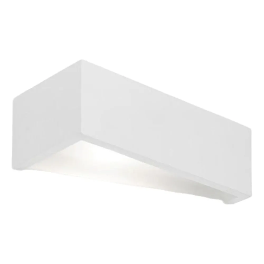 Applique Da Parete-Sforzin Illuminazione Applique in gesso squadrata teos sforzin