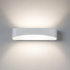 Applique Da Parete-IsyLuce Applique drappo bianco led 36w 3000k moderna