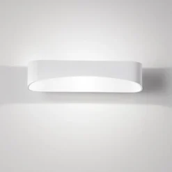Applique Da Parete-IsyLuce Applique drappo bianco led 36w 3000k moderna