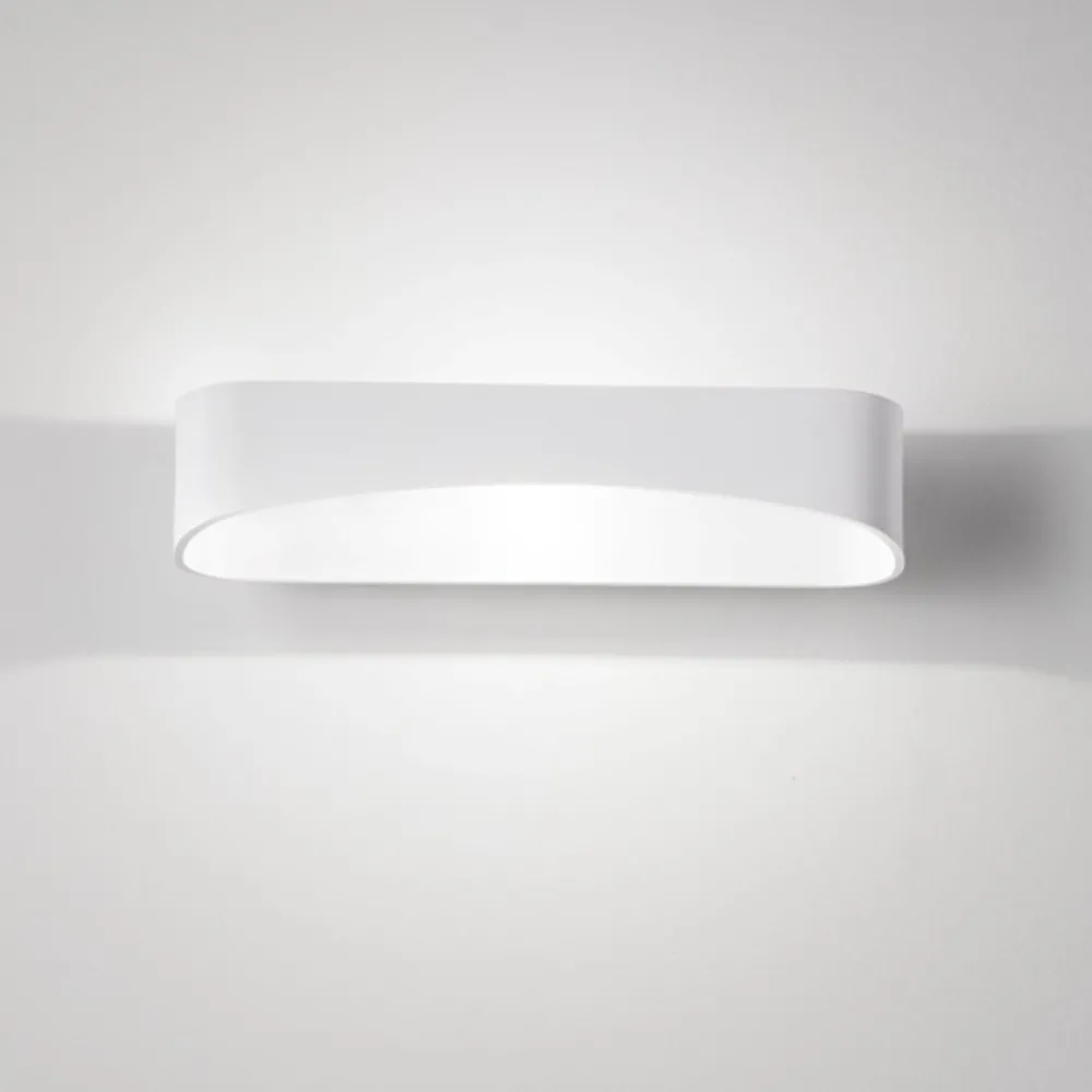 Applique Da Parete-IsyLuce Applique drappo bianco led 36w 3000k moderna