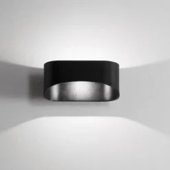 Applique Da Parete-IsyLuce Applique nero led 10w 3000k per interni moderna