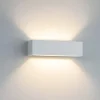 Applique Da Parete-IsyLuce Applique 18w 3000k gesso bianca rettangolare