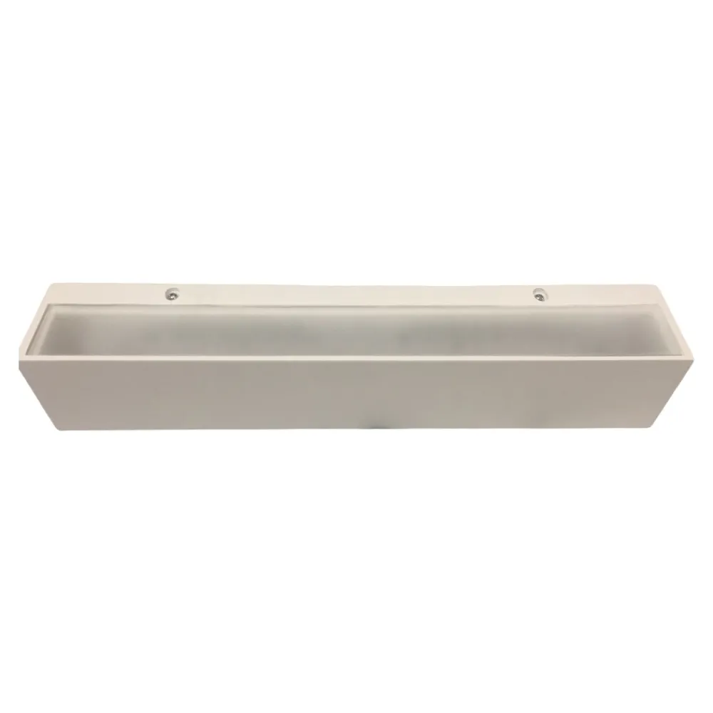 Applique Da Parete-IsyLuce Applique 18w 3000k gesso bianca rettangolare