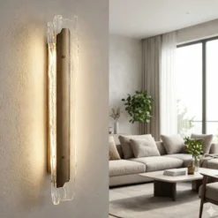 Applique Da Parete-Selezionato da Mazzolaluce Applique lamopada da parete design ottone anticato vetro led 3000k