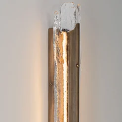 Applique Da Parete-Selezionato da Mazzolaluce Applique lamopada da parete design ottone anticato vetro led 3000k