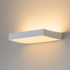 Applique Da Parete-Selezionato da Mazzolaluce Applique lampada curva di gesso bianco per interni moderna