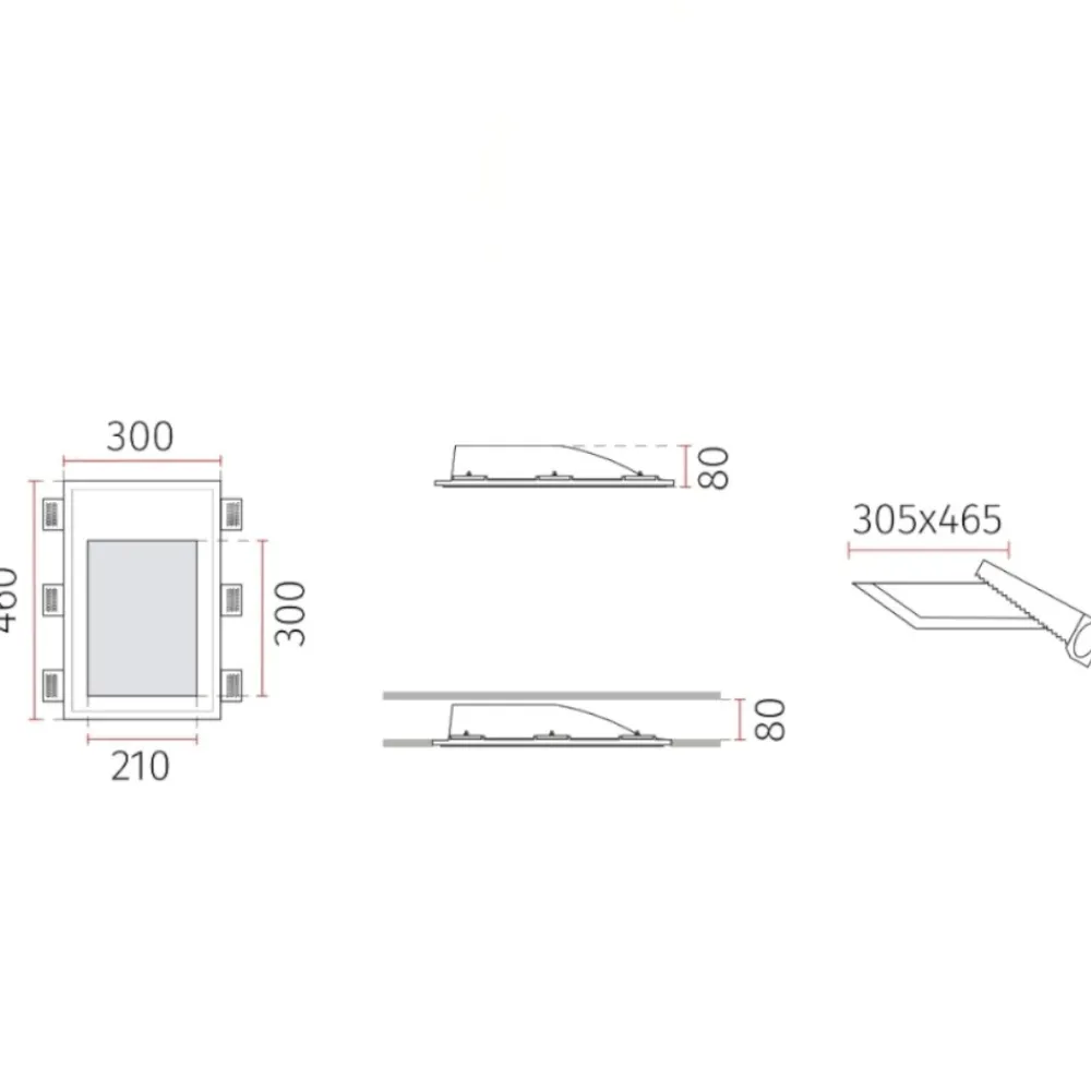 Applique Da Parete-Selezionato da Mazzolaluce Applique lampada da incasso a parete di gesso led cristaly 16.5w 3000k