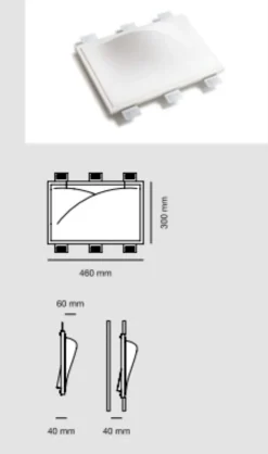 Applique Da Parete-Selezionato da Mazzolaluce Applique lampada da incasso parete di gesso led cristaly 4000k 13w design moderna