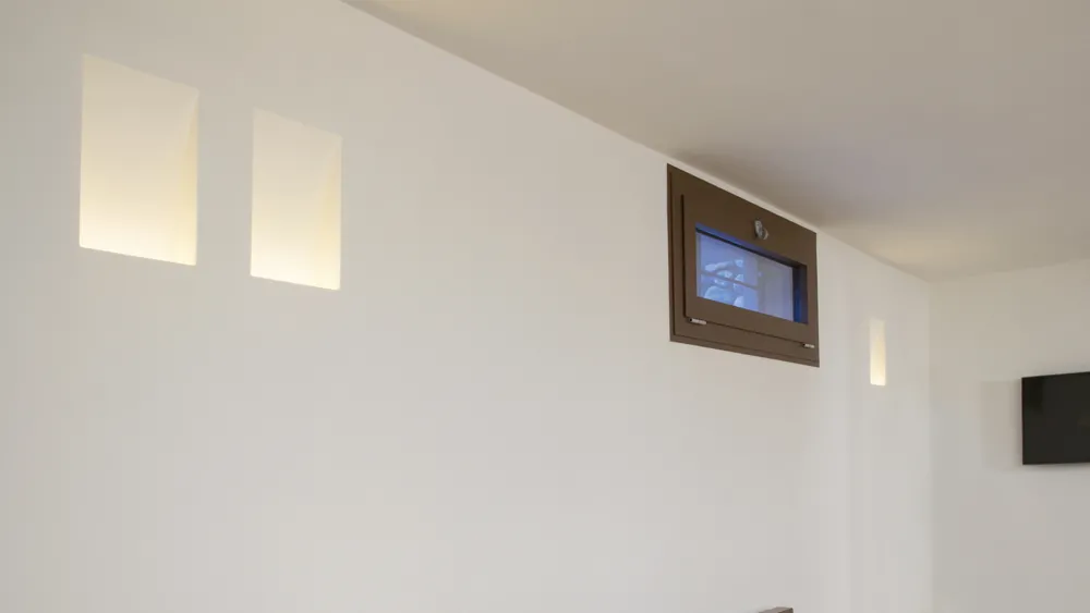 Applique Da Parete-Selezionato da Mazzolaluce Applique lampada da incasso scomparsa parete gesso led cristaly bianco 16,5w 2700k