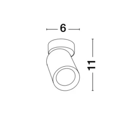 Applique Da Parete-Selezionato da Mazzolaluce Applique lampada da parete nera spot orientabile