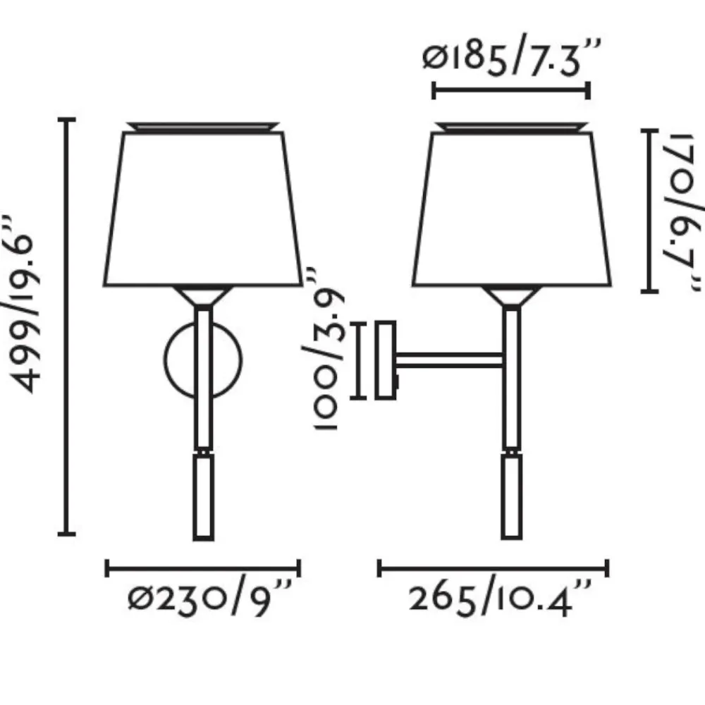 Applique Camera Da Letto-Selezionato da Mazzolaluce Applique lampada da parete per testata camera da letto tessuto e metallo
