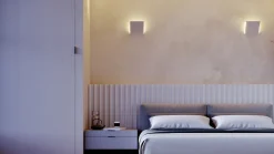 Applique Da Parete-Selezionato da Mazzolaluce Applique lampada vela da incasso parete gesso bianco cristaly led 9w 2700k 24v