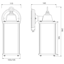 Applique Da Esterno-Selezionato da Mazzolaluce Applique lanterna marrone ruggine per esterno
