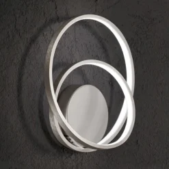 Applique Da Parete-Perenz Illuminazione Applique led cct moderno grigio spazzolato ritmo