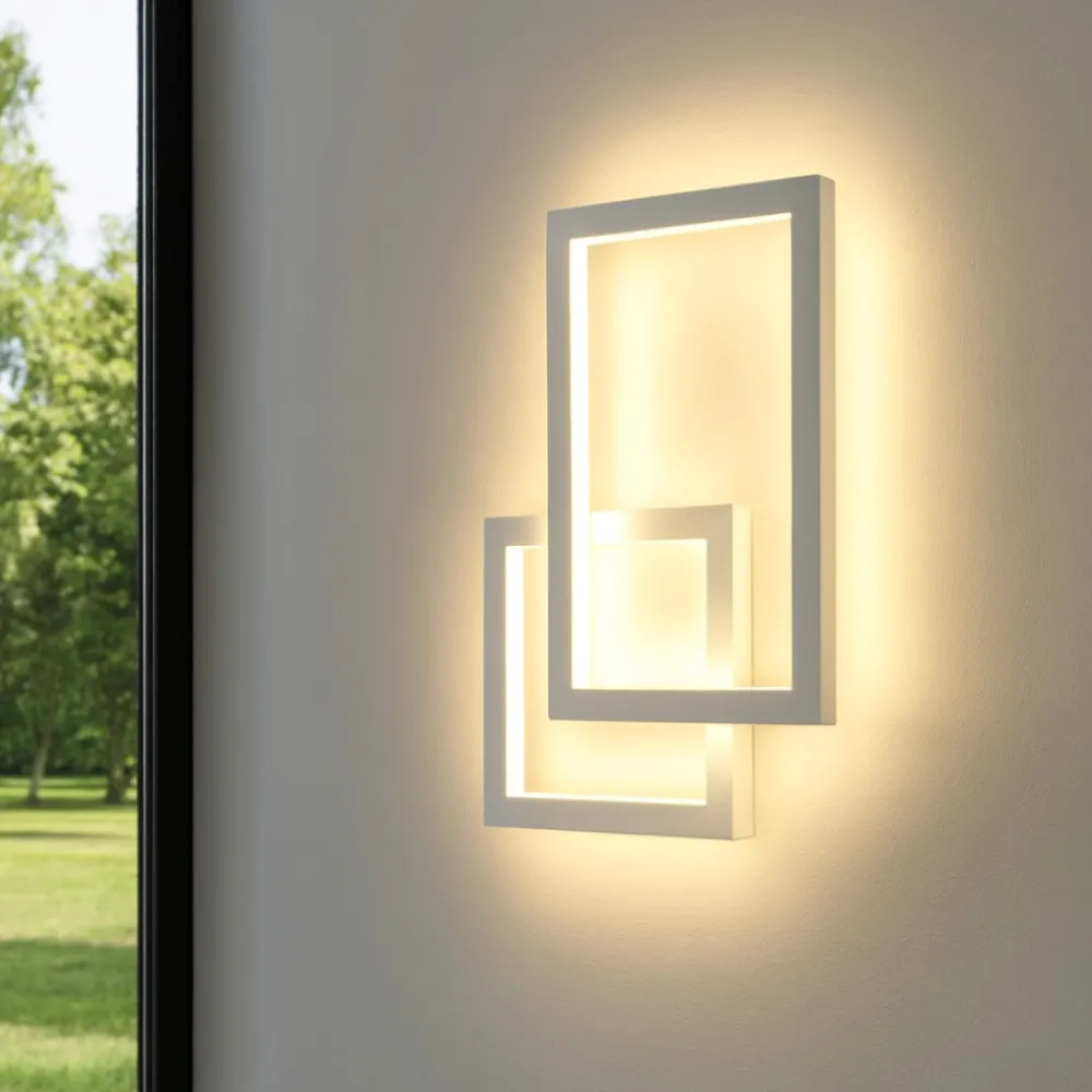 Applique Da Parete-Perenz Illuminazione Applique led cct 20w 3000k 4000k 6000k bianco design moderna perenz cross