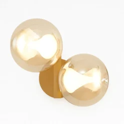 Applique Da Parete-Selezionato da Mazzolaluce Applique led da parete oro sfere di vetro cristallo contemporaneo