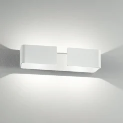 Applique Da Parete-IsyLuce Applique led design moderno graffa bianco 4000k