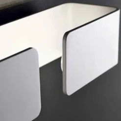 Applique Da Parete-IsyLuce Applique led design moderno graffa bianco 4000k