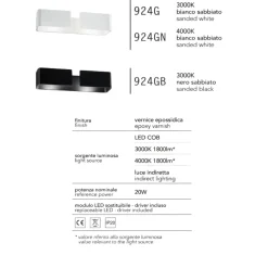Applique Da Parete-IsyLuce Applique led design moderno graffa bianco 4000k