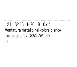Applique Da Parete-Selezionato da Mazzolaluce Applique led gx53 design moderna metallo bianco