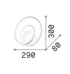 Applique Da Parete-Ideal Lux Applique led oz ap dali 3000k dimmerabile ottone